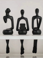 Abstracte Zwarte Sculpturen - The Silent Trio