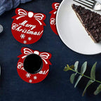 Kerstonderzetters - Festive Red Coasters