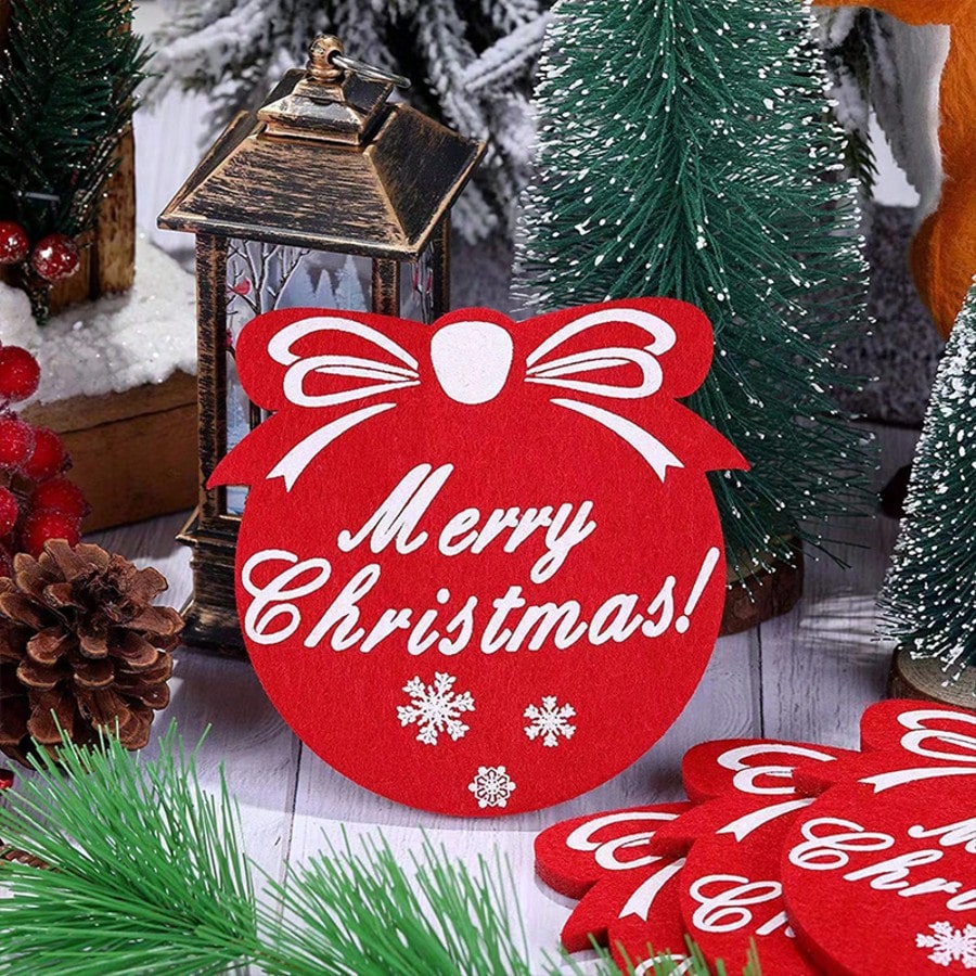 Kerstonderzetters - Festive Red Coasters