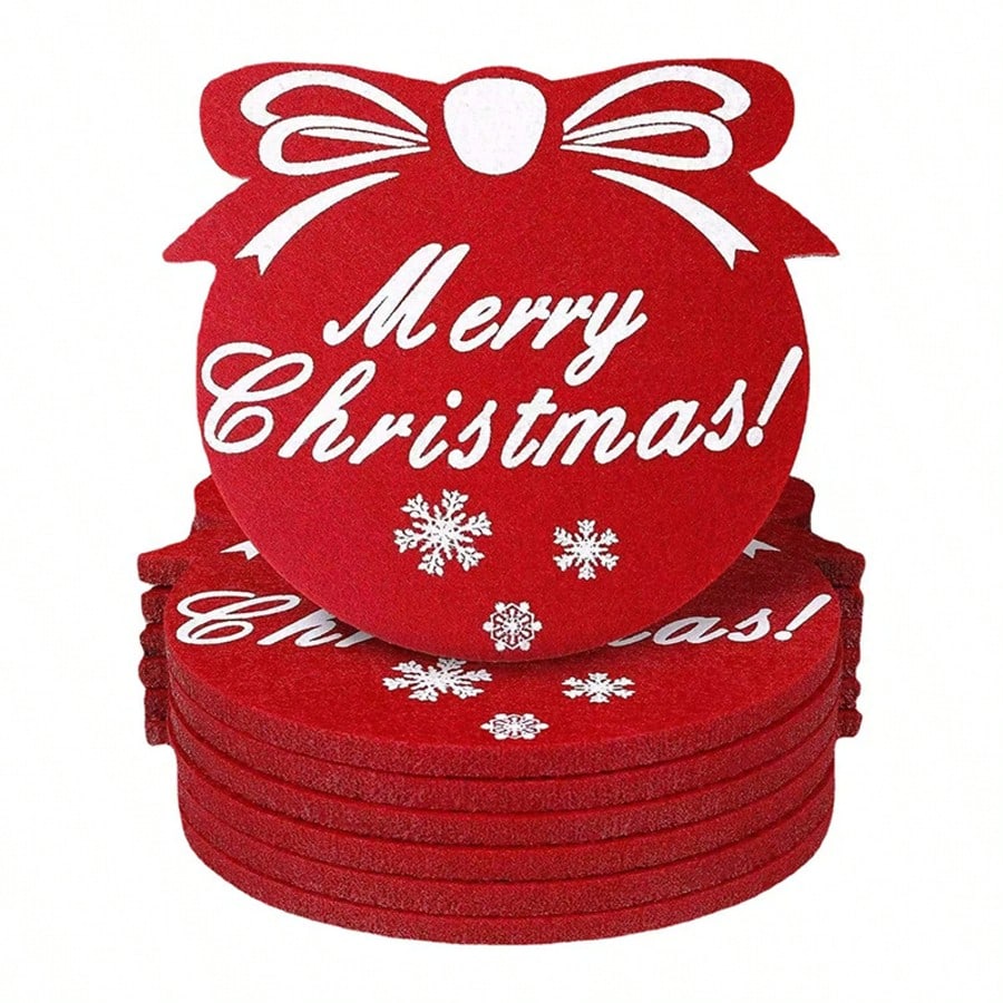 Kerstonderzetters - Festive Red Coasters