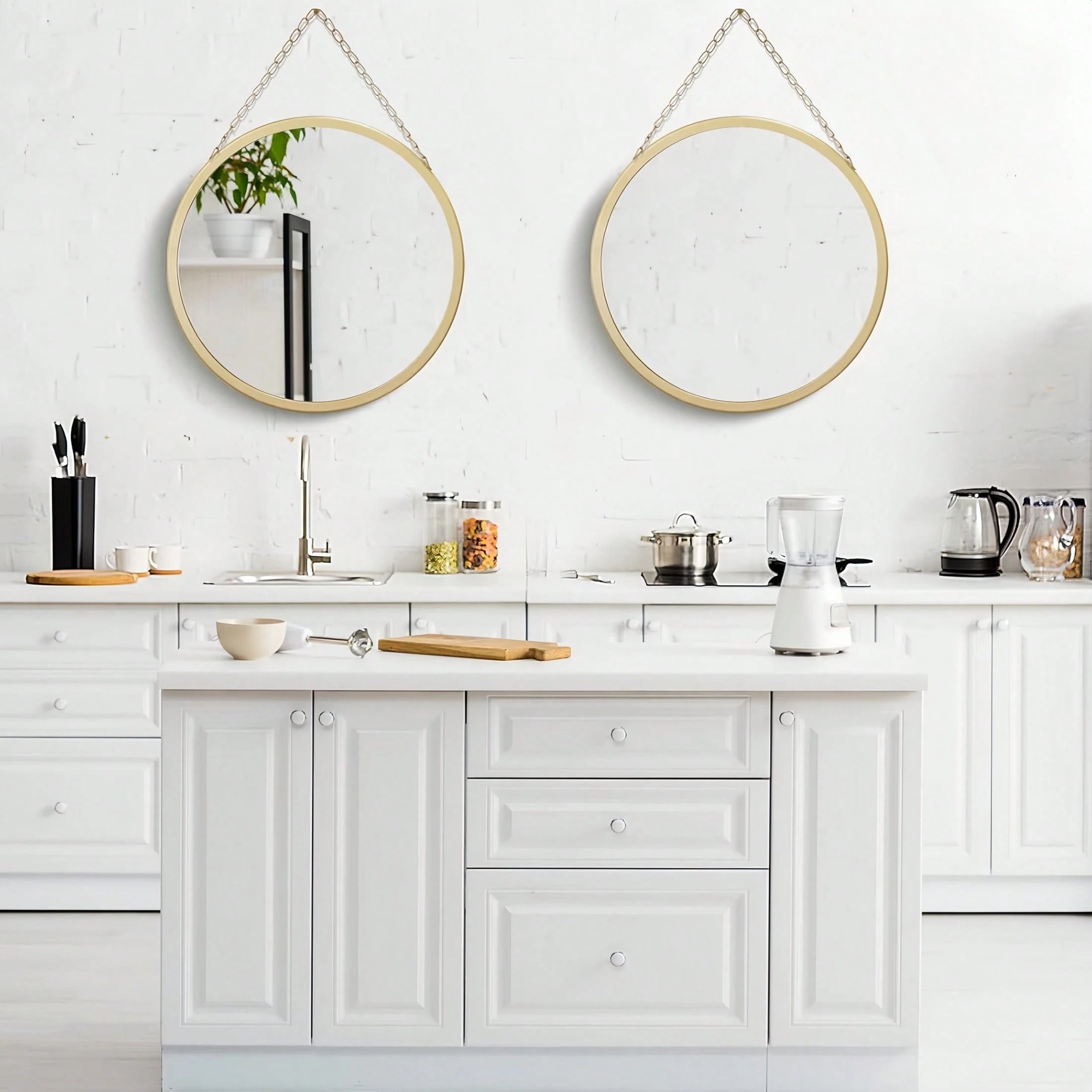 Gouden Ronde Spiegel - Luna d’Oro