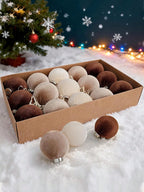 15 Luxe Kerstballen - Chocolat Velvet Collection