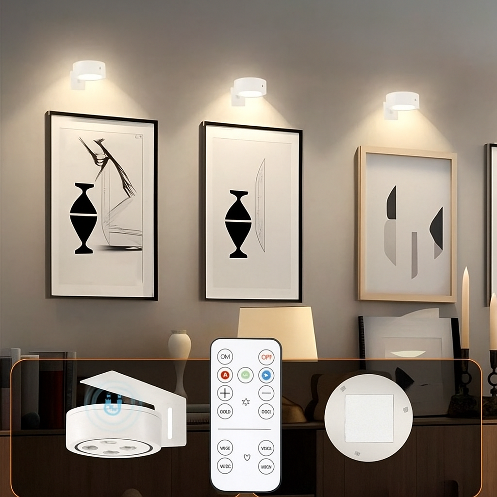 Draadloze Metalen Wanddecoratie - Luminéa